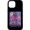 Halloween Glam Retro Vintage Comics Pop Custodia per iPhone 15 T-Rex Frankenstein Mostro Dinosauro Tyrannosaurus Spooky