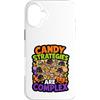 Boo Time Designs Custodia per iPhone 16 Plus Le strategie di caramelle sono complesse mappe di dolcetto o scherzetto di Halloween
