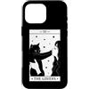 Funny Black Cat Tarot Card The Lovers Ca Custodia per iPhone 16 Pro Max The Lovers Tarocco Carta Black Cat Lover Halloween Strega