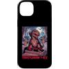 Halloween Glam Retro Vintage Comics Pop Custodia per iPhone 14 Plus T-Rex Vampire Undead Dinosaur Tyrannosaurus Spettrale Spaventoso