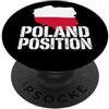 Poland Flag Map Pride Travel Souvenir Ra Divertente bandiera della Polonia Posizione mappa Pride Viaggio Souvenir Racing PopSockets PopGrip Adesivo