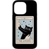 Funny Black Cat Tarot Card The Lovers Ca Custodia per iPhone 14 Pro Max The Lovers Tarocco Carta Black Cat Lover Halloween Strega