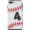 Baseball Phone Accessories & Home Decora Custodia per iPhone 7 Plus/8 Plus Baseball Player #4 Back No 4 Baseball Pit Design Sports