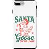 Funny Sarcastic Christmas Custodia per iPhone 7 Plus/8 Plus Santa Goose On The Loose Funny Christmas Goose Lover