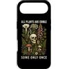 Botany Mushroom Plant Lover Dark Humor G Custodia per iPhone Air Tutte le piante sono commestibili alcune solo una volta teschio di funghi vintage