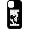 Funny Black Cat Tarot Card The Lovers Ca Custodia per iPhone 12/12 Pro The Lovers Tarocco Carta Umorismo Gatto Kitty Halloween Cat Owner
