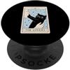 Funny Black Cat Tarot Card The Lovers Ca The Lovers Tarocco Carta Amante Gatto Strega Halloween Divertente PopSockets PopGrip Adesivo