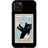 Funny Black Cat Tarot Card The Lovers Ca Custodia per iPhone 11 Pro Max The Lovers Tarocco Carta Amante Gatto Strega Halloween Divertente