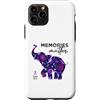 Alzheimer Ribbon Memory Support Walk Des Custodia per iPhone 11 Pro Alzheimer's Awareness Nastro Viola Elefante Floreale Donne