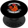 Funny Chicken Farmer Pun Apparel Rooster Flock Around Find Out Funny Chicken Farmer PopSockets PopGrip Adesivo