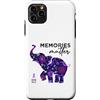 Alzheimer Ribbon Memory Support Walk Des Custodia per iPhone 11 Pro Max Alzheimer's Awareness Nastro Viola Elefante Floreale Donne