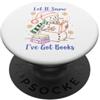 Christmas Book Club Let It Snow I've Got Books Snowman Reading Winter Reader PopSockets PopGrip Adesivo