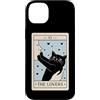 Funny Black Cat Tarot Card The Lovers Ca Custodia per iPhone 14 Plus The Lovers Tarocco Carta Black Cat Lover Halloween Strega