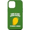 Mango Costume Comedy Custodia per iPhone 12 Pro Max Divertente scherzo sulla frutta del costume umano di Halloween con mango