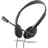 Trust Primo Cuffie con Microfono Leggere, Connessione 3,5 mm, Cavo 1,8 m, Auricolari con Filo, Headphones Cablato per PC, Computer, Portatile, Laptop, Macbook, Ufficio, Teams, Skype, Zoom - Nero