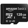 Amazon Basics - Scheda di Memoria microSDXC con Adattatore Formato SD, A2, U3, Velocità di Lettura Fino a 100MB/s, 128GB, Colore Nero