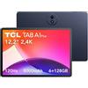 TCL TAB A1 Plus, 6GB+128GB, Display Immersivo 2.4K da 12,2 a 120 Hz, Processore Avanzato a 4 nm, Corpo in Metallo Sottile, Google Gemini, AI Toolbox, UI Intuitiva