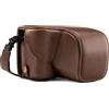Megagear Sony Alpha A6300, A6000 (16-50 Mm) Ever Ready Custodia In Finta Pelle Per Fotocamera Con Tracolla Marrone Scuro Mg985