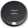 Lenco CD-200 Lettore CD, Lettore CD Musica Portatile, Discman - con display LCD e cuffie stereo, Nero