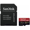 SanDisk Extreme Pro Scheda di Memoria microSDHC da 32 GB e Adattatore SD con App Performance A1 e Rescue Pro Deluxe, fino a 100 MB/sec, Classe 10, UHS-I, U3, V30