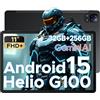 DOOGEE Tab E3 Tablet 11 Pollici, Helio G100 Octa Core Tablet con Sim, 32GB RAM+256GB ROM+2TB, 90Hz FHD+ Gemini AI Tablets Android 15, Doppia 4G SIM+5G WiFi, 8000mAh, Audio 3,5mm/GPS/Face ID/OTG