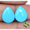 SBI Gems 5.76 Cts Naturale Kingman Turchese Pera Cabochon Paio 14x11 MM Loose Gemme