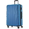 SUITLINE - Valigia rigida, bagaglio da viaggio rigido, TSA, 76 cm, ca. 96 litri, 100% ABS opaco, Ciano