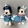 Tokyo DisneySea Disney 25th Anniversary Sparkling Jubilee Topolino e Minnie Plush Badge Set di 2