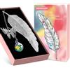 Segnalibro In Metallo Idee Regalo, Piuma, Cancelleria, Compleanno, Feste