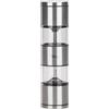 THUN - Macina sale e pepe in acciaio Pure Elegance - D4,6x19,5H cm - -Vetro borosilicato -PP -ABS -Silicone