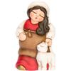 THUN - Donna in dolce attesa in ceramica Presepe Classico, Rosso - 5,0 X 4,6 X 8,0 CM H - Ceramica