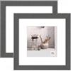 walther design Home HO330DD - Cornice portafoto in legno, 30 x 30 cm, grigio, confezione da 2 pezzi