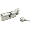 Thirard Cilindro SA con pomolo 40 x 50 mm, nichelato, 3 chiavi - THIRARD | Protezione antistrappo, finitura nichelata, meccanismo a perni, compatibile con porte interne ed esterne