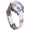 Toyvian Orologio da Polso per Bambina Gattino, Quarzo, Cinturino Bianco | Pelle PU e Lega Acciaio Inossidabile, Stile Delicato e Affascinante, per Ogni Occasione, Regalo Ragazze Colore Casuale