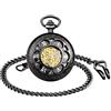 Unendlich U Infinity U- Windmill Hollow Petal Nostalgia Retro orologio da tasca Orologi meccanici Idea regalo per donna e uomo