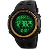 SKMEI Orologio sportivo digitale da uomo, stile militare, impermeabile, cronometro, conto alla rovescia, data e allarme