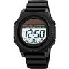 MASTOP Energia solare Orologio per gli Uomini Militare Digitale Multifunzionale Led Luminoso Indicazione 2 Fuso Orario 50m Impermeabile Orologio Reloj Solar para Hombre