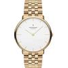 Nordgreen orologio di design scandinavo - analogico al quarzo, argento/oro, cinturini in pelle/rete intercambiabili, elegante, unisex, resistente all'acqua, moderno, modello Native