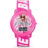 Barbie Orologio digitale Malibu con cinturino con testo rosa, rosa, Classico