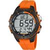 Calypso Orologio Digitale Sport Uomo Gomma - 10 ATM, Data, Cronografo, Doppio Fuso, Luce, Allarme, 12/24 h - K5607 Color Splash