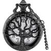 Tiong Van Gogh Starry Night Moon Hollow Cassa Argento Quarzo Numeri Romani Orologio da Tasca Regalo di Natale per Uomini Donne (con Borsa Regalo)