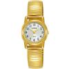 Lorus Orologio da donna al quarzo placcato oro con cinturino in metallo