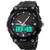 Gosasa Solar Power - Orologio sportivo da uomo, impermeabile fino a 50 m, per esterni, multifunzione, militare, colore: nero