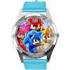 TAPORT Orologio al quarzo cinturino in pelle blu per gli appassionati di giochi E5, unisex adulti e bambini, blu, cinturino, Blu, Cinghia