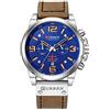 CURREN cronografo moda tendenza multifunzionale impermeabile orologio al quarzo cinturino in pelle orologio militare