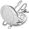 Tiong Brillant Chiffres Arabes Montre de Poche Quartz Homme Cadeau Montre de Poche Mouvement Quartz Homme avec chaîne, Arabe