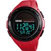 MASTOP Energia solare Orologio per gli Uomini Militare Digitale Multifunzionale Led Luminoso Indicazione 2 Fuso Orario 50m Impermeabile Orologio Reloj Solar para Hombre