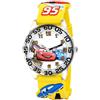 Disney Orologio per bambini W001506 Time Teacher Cars con cinturino giallo 3D, Auto, Cinturino