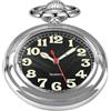Tiong Brillant Chiffres Arabes Montre de Poche Quartz Homme Cadeau Montre de Poche Mouvement Quartz Homme avec chaîne, Arabe