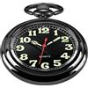 Tiong Brillant Chiffres Arabes Montre de Poche Quartz Homme Cadeau Montre de Poche Mouvement Quartz Homme avec chaîne, Arabe